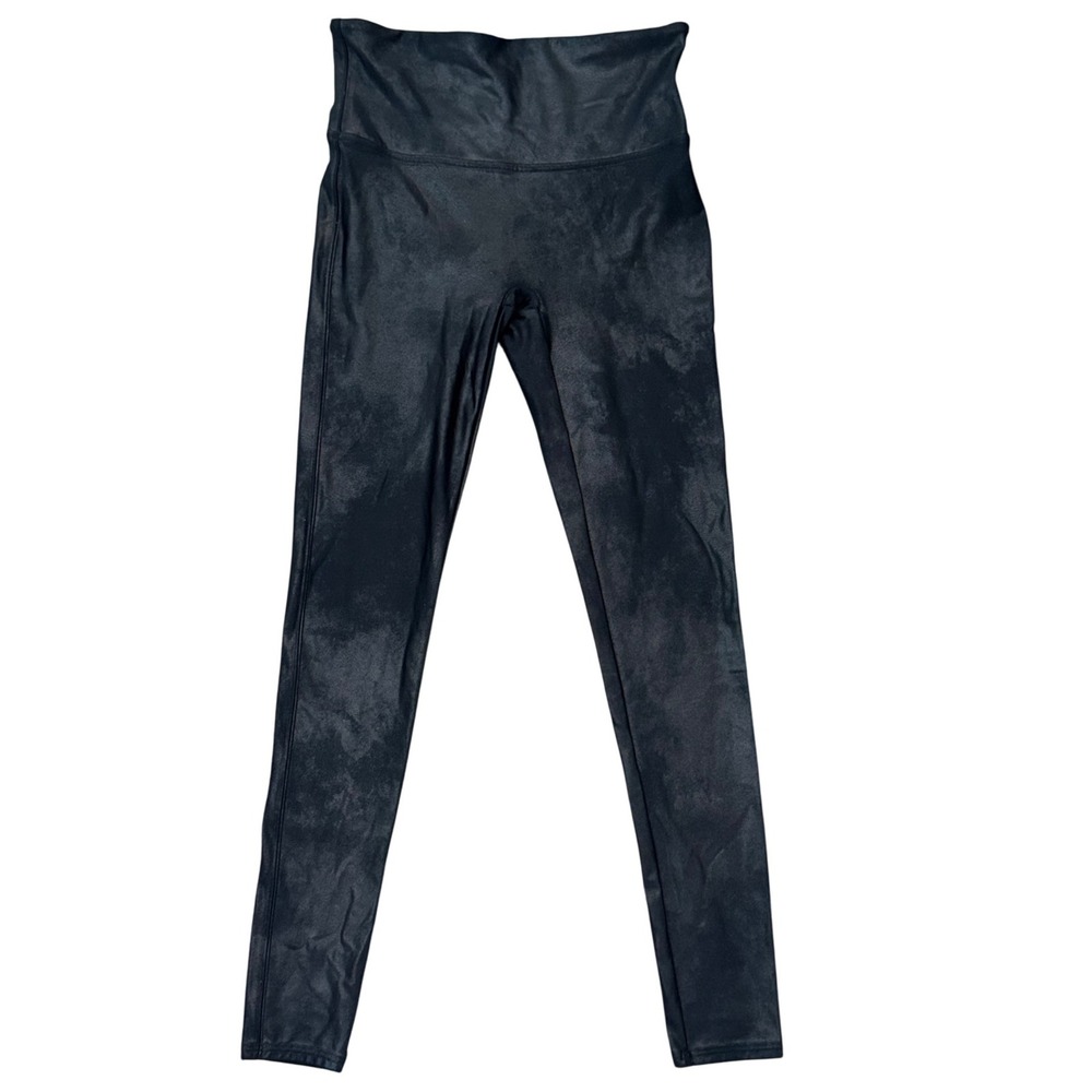 Spanx Faux‎ Leather Leggings Black Womens Medium High Waist Tights Pants